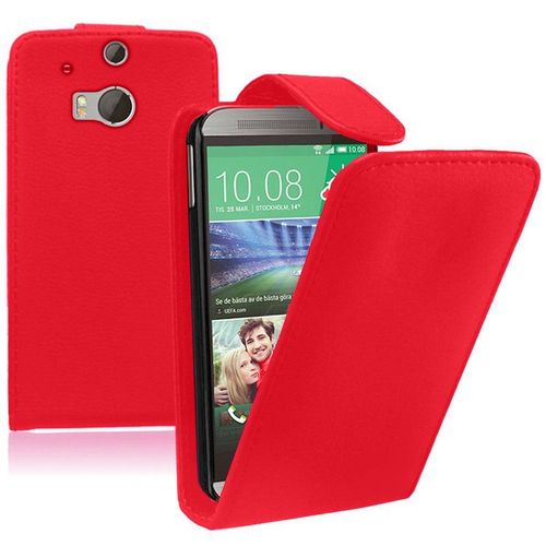 Etui Simili Cuir Pour Htc One (M8) 5.0" - Rouge