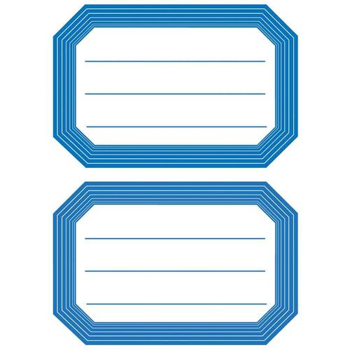 Herma Lot De 3 Sachets De 12 Étiquettes 82 X 55 Mm Pour Livres Et Cahiers Cadre Bleu