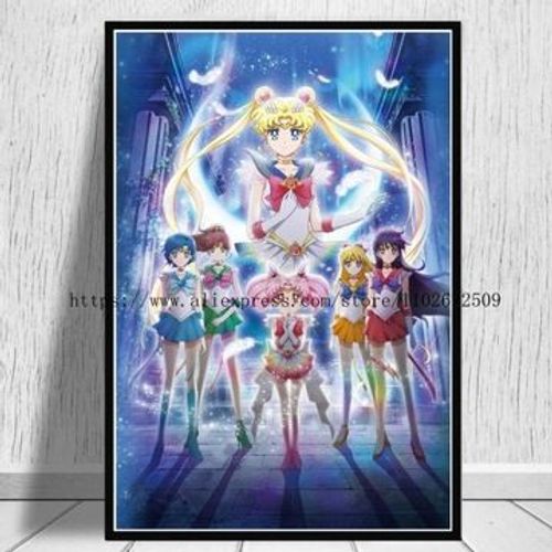 Affiche en toile Anime Sailor _ Moon, affiches obra,mpression murale Poster pour salon chambre ¿¿ coucher d¿¿cor sans cadre(60*90cm)