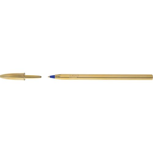 Bic Stylo Bille Cristal Celebrate Edition Limitee Pte Bleu Corps Or