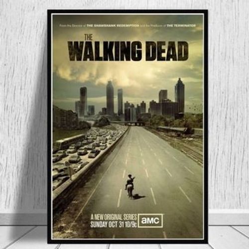 Affiche en toile The Walking Dead,mpression murale Poster pour salon chambre ¿¿ coucher d¿¿cor sans cadre(60*90cm)
