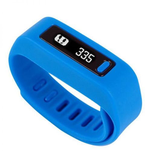 Bracelet Connecté Bluetooth Compteur Calorie Podomètre Fitness Bleu