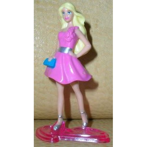 Figurine Kinder 2012 Barbie Robe Rose Tr 132