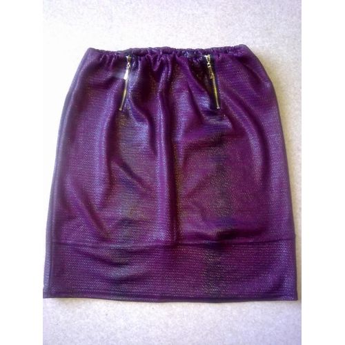 Jupe Bordeaux Motif Relief - T L/40 - Neuve