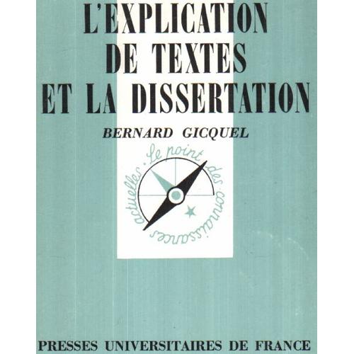 L'explication De Textes Et La Dissertation