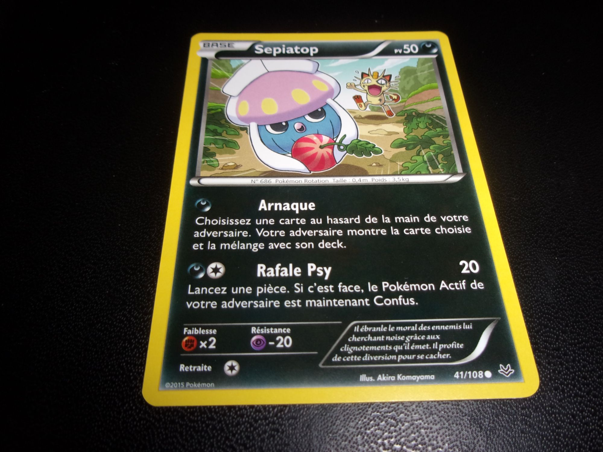 Sepiatop 41/108 Carte Pokemon Xy Ciel Rugissant Francaise