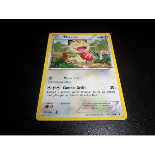 67/108 Miaouss Carte Pokemon Neuve Française XY6:Ciel Rugissant 67/108 Miaouss Carte Pokemon Neuve Française XY6:Ciel Rugissant