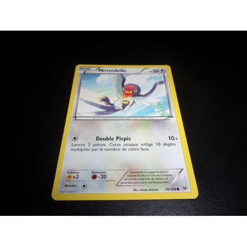 Nirondelle 70/108 Carte Pokemon Xy Ciel Rugissant Francaise 