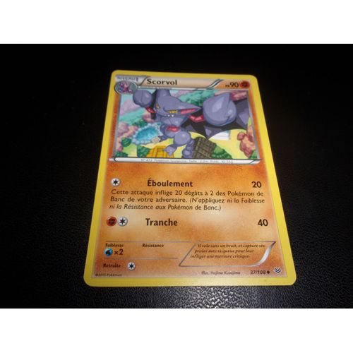 Scorvol 37/108 Carte Pokemon Xy Ciel Rugissant Francaise 