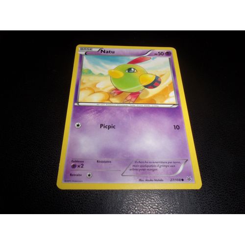 Natu 27/108 Carte Pokemon Xy Ciel Rugissant Francaise 