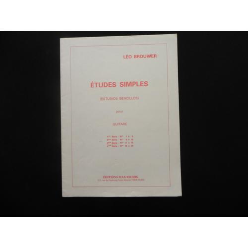 Études Simples (Estudios Sencillos) 3ème Série : N° 11 À 15
