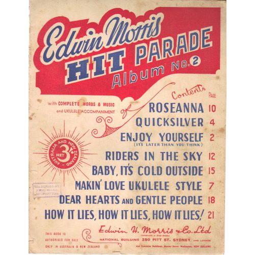 Edwin Morris / Hit Parade N°2 / Roseanna, Quicksilver, Enjoy Yourself, Riders In The Sky...