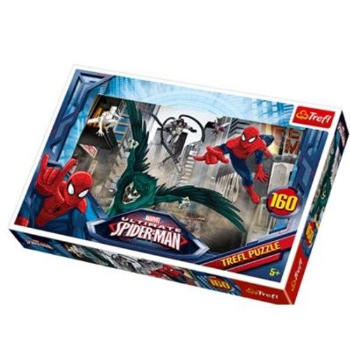 Puzzle 160 Pièces Spiderman : La Chasse Aux Méchants