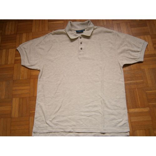 Polo Manches Courtes Beige Gris Taille 2 Marque Devred