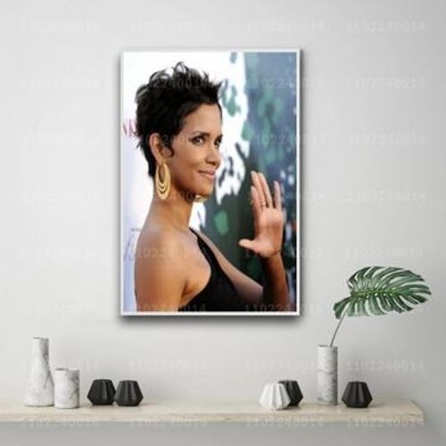 Affiche d¿¿corative sur toile acteur Halle Berry,mpression murale Poster pour salon chambre ¿¿ coucher d¿¿cor sans cadre(70*100cm)
