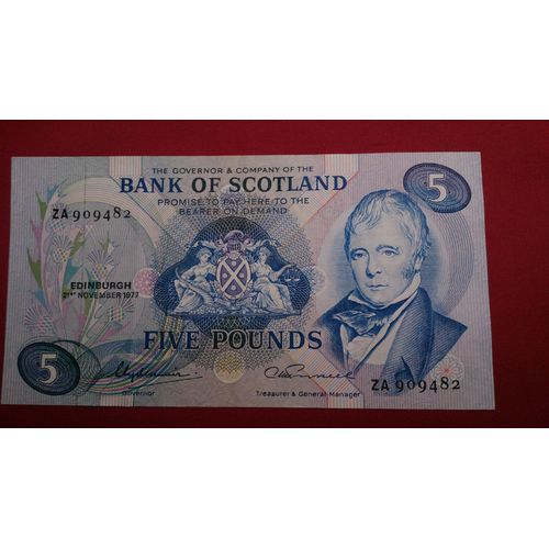 5 Livres Banque D'ecosse 1977