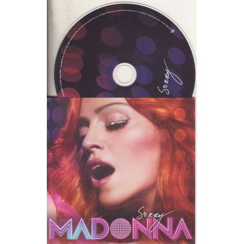 Madonna Cd Single Card Ps Sorry / Let It Will Be  Pressage Usa