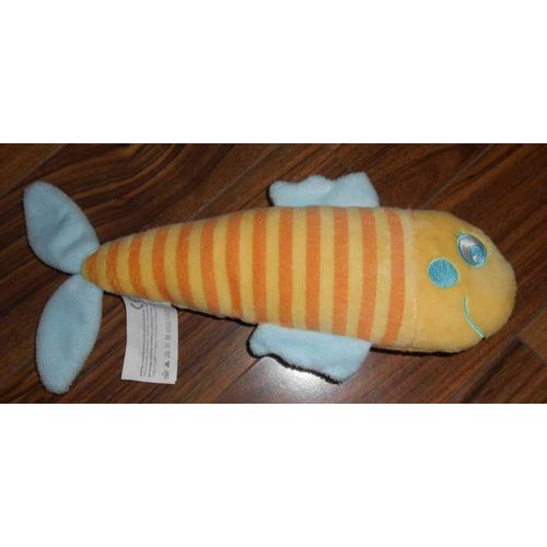 Doudou Poisson Truite Jaune Orange Rayé Bleu Kimbaloo La Halle Aux Vetements