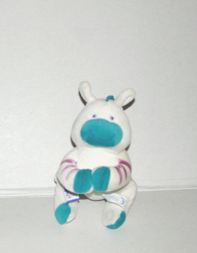 Doudou Hochet Zebre Bebe Confort Vert Bleu Turquoise Violet 19 Cm Rakuten