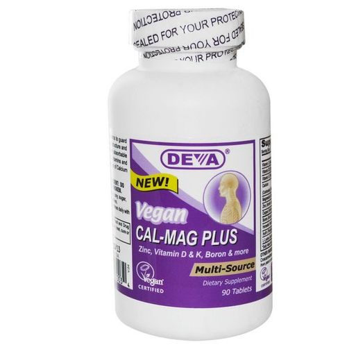 Deva, Cal-Mag Plus, Vegan, 90 Comprimés 