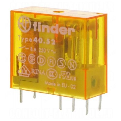 relais miniature pour circuit imprimé 24 volts ac 2 contacts 8 ampères
