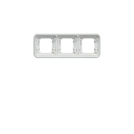 support 3 postes horizontaux hager cubyko composable blanc