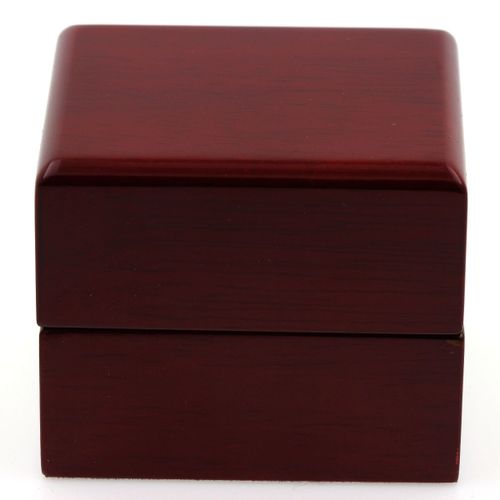 Ecrin Bague En Bois Rouge Style Luxe