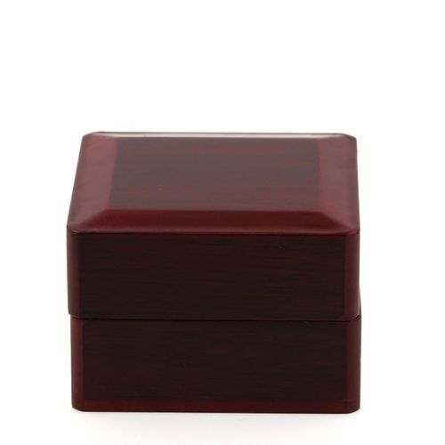 Ecrin Bague En Bois Rouge