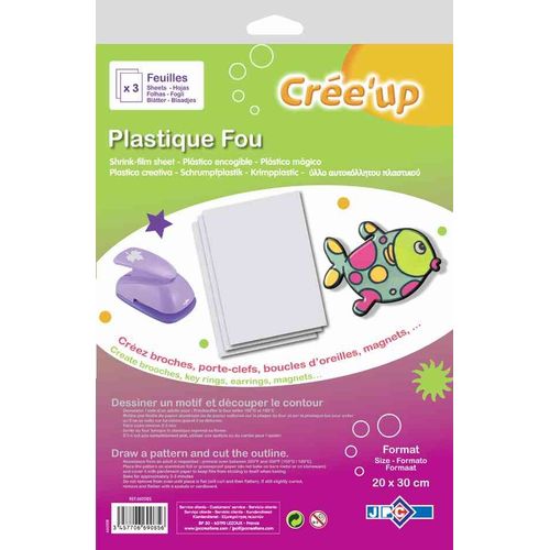 Jpc Creations Paquet De 7 Feuilles De Plastique Fou, (L)200 X (H)300 Mm
