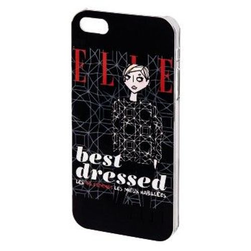 Elle-Coque Best Dressed Pour Apple Iphone 5/5s, Noir