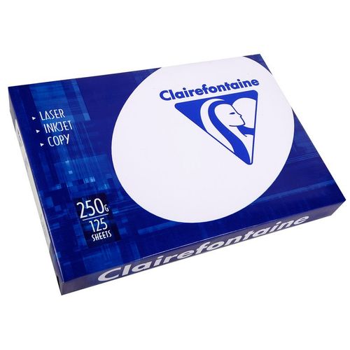 Clairefontaine Lot de 10 Ramettes 125 Feuilles Papier 250g A4 210x297 mm Certifié PEFC  Blanc