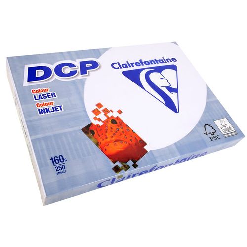 Clairefontaine Lot de 8 250 Feuilles Papier DCP 160g A3 420x297 mm Blanc 1843