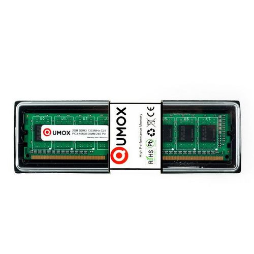 QUMOX 2Go DDR3 1333 1333MHz PC3-10600 PC-10600 (240 broches) DIMM CL11 pour ordinateur de bureau