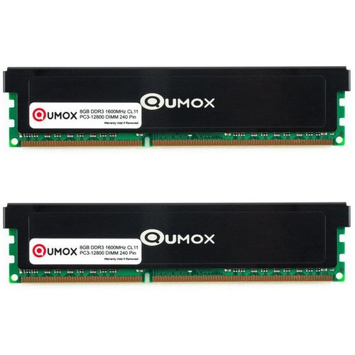 QUMOX 16Go (2x 8Go) DDR3 1600 1600MHz PC3-12800 (240 broches) DIMM pour ordinateur de bureau