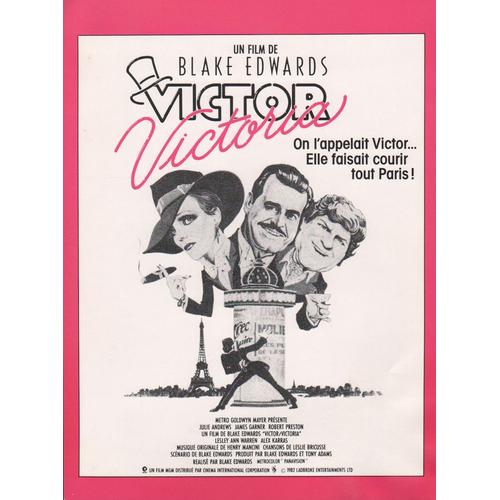 Victor Victoria, Synopsis, De Blake Edwards, Avec Julie Andrews, Robert Preston, James Garner