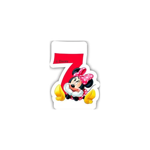 Bougie 7 Ans Minnie Café - 223508 - Taille Unique