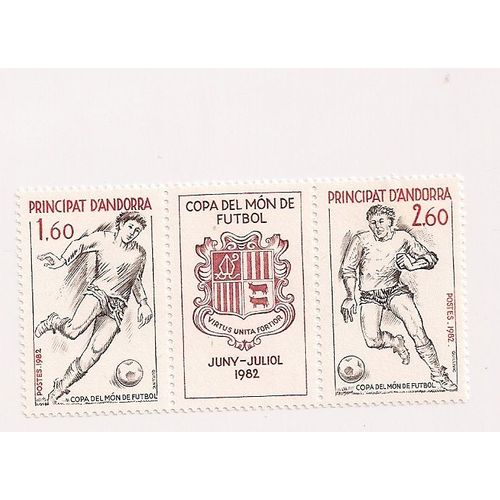 Andorre- Triptyque Coupe Du Monde De Football 1982