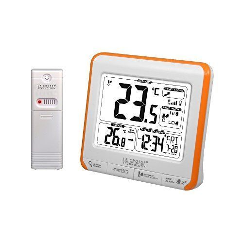 La Crosse Technology Ws6811whi-Ora Station De Températures Intérieure/Extérieure Orange Et Blanc