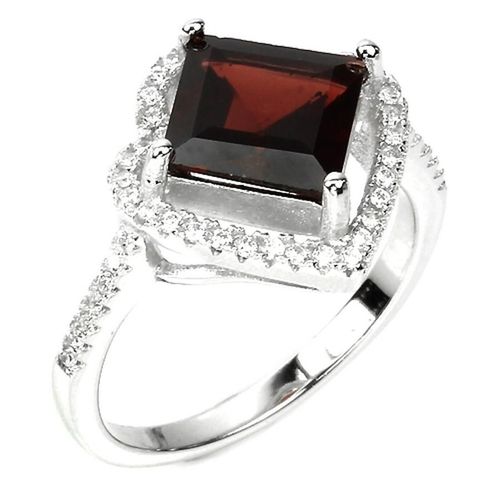 Bague Grenat . Argent 925