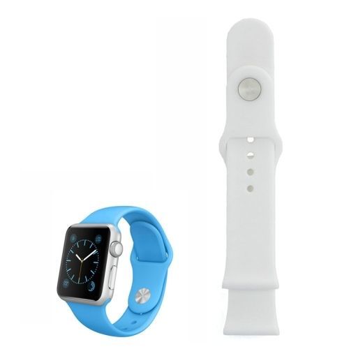 Apple Watch 38mm Bracelet Silicone Blanc