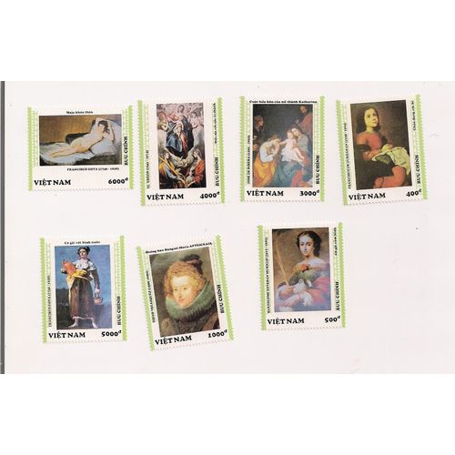 Vietnam- Lot De 7 Timbres Neufs- Peintures