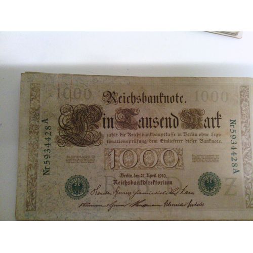 1000 Marks Pastille  Verte 1910