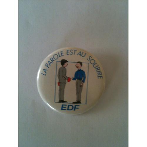 Badge Edf La Parole Est Au Sourire