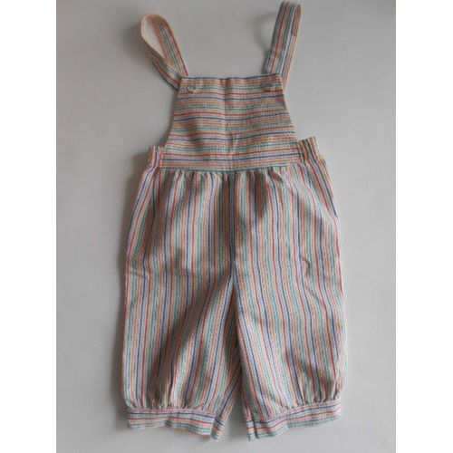 Salopette 18 Mois Rayures Multicolores - Made In France