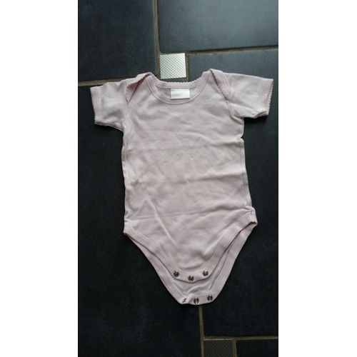 Body Manches Courtes Rose Pale 12 Mois
