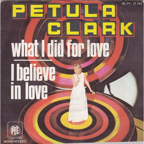 What I Did For Love (Chorus Line) I Believe In Love 