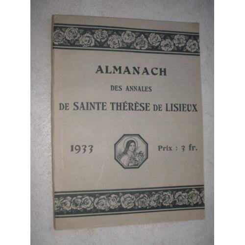 Almanach Des Annales De Sainte Thérèse De Lisieux - 1933.