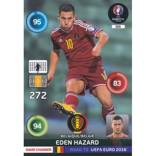 Carte Panini - Eden Hazard - Game Changer - Road To Uefa Euro 2016 - N°325 - 