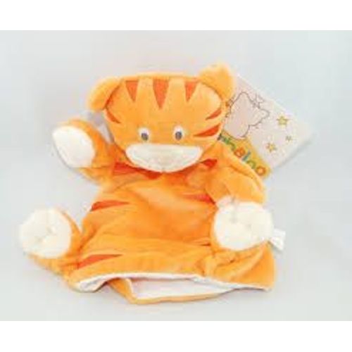 Doudou Tigre Chat Orange Kimbaloo Marionnette