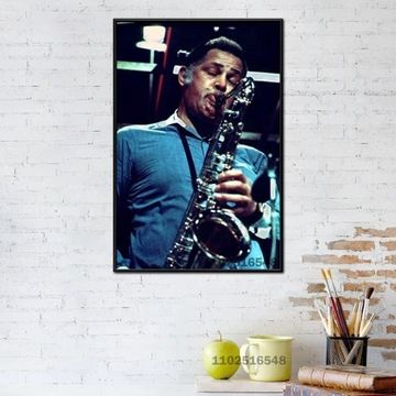 Affiche en toile Dexter Gordon, affiche de peinture Saint,mpression murale Poster pour salon chambre ¿¿ coucher d¿¿cor sans cadre(70*100cm)